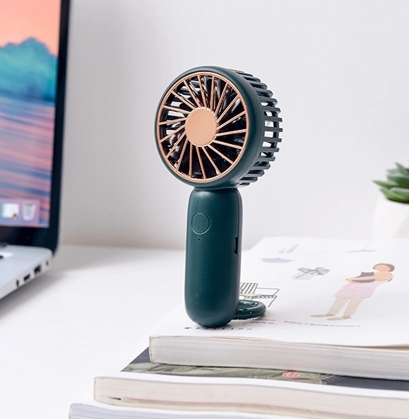 Handheld Mini USB Rechargeable Portable Fan [Plating Green]