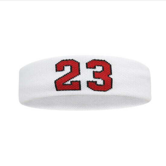 Athletic headband sweatband sweatband (TJ123 white red)