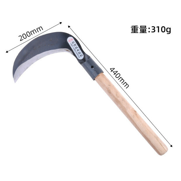 熱賣家用工具鐮刀【家用工具鐮刀【1號彎頭柴刀（單獨頭）+木柄】