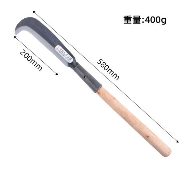 熱賣家用工具鐮刀【2號鐵柄柴刀（單獨頭）+木柄】
