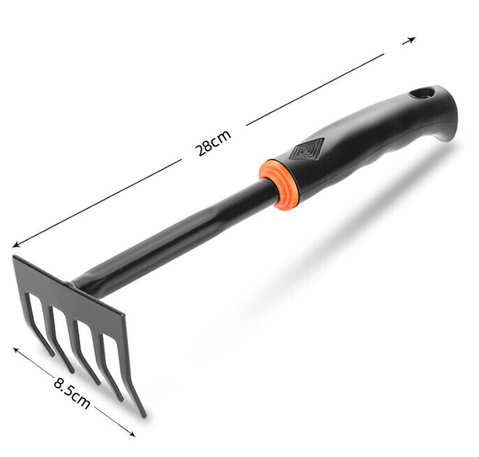 Gardening Flower Planting Tools [Black Single Five Teeth]