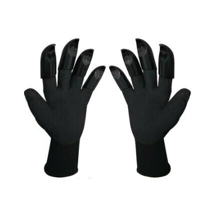 Garden Outdoor Planting Digging Paw Gloves [Garden Octopus Black] 