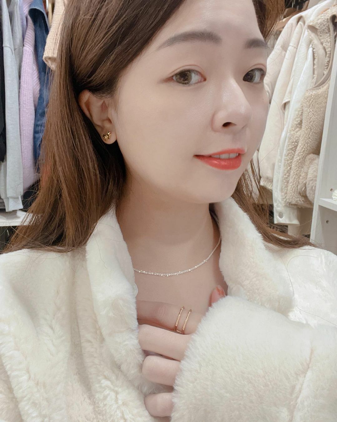 波光粼粼星閃純銀項鍊