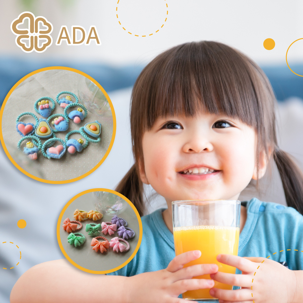 ADA 小童快樂農場拇指髮束-混款10入