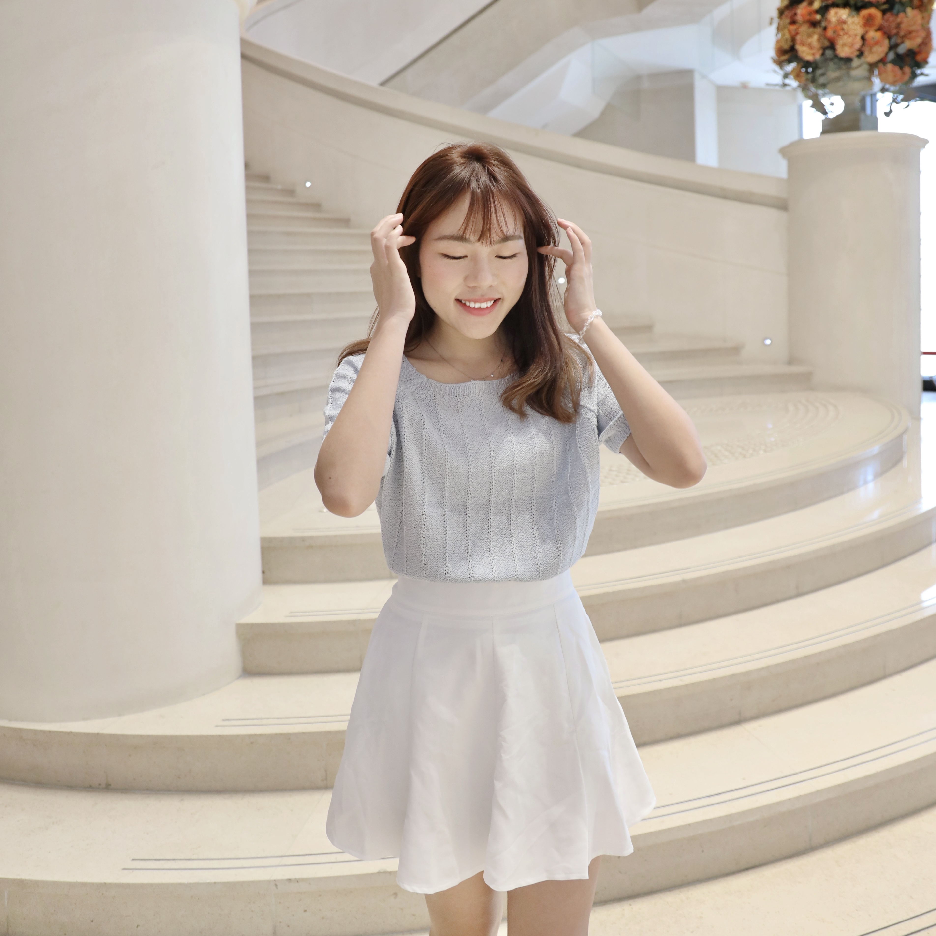 ||SK248|| 百搭夏日薄身花瓣短裙褲