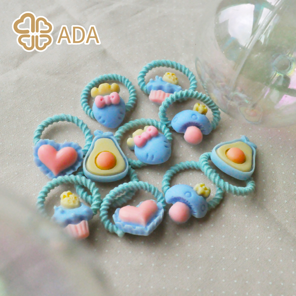 ADA 小童快樂農場拇指髮束-混款10入