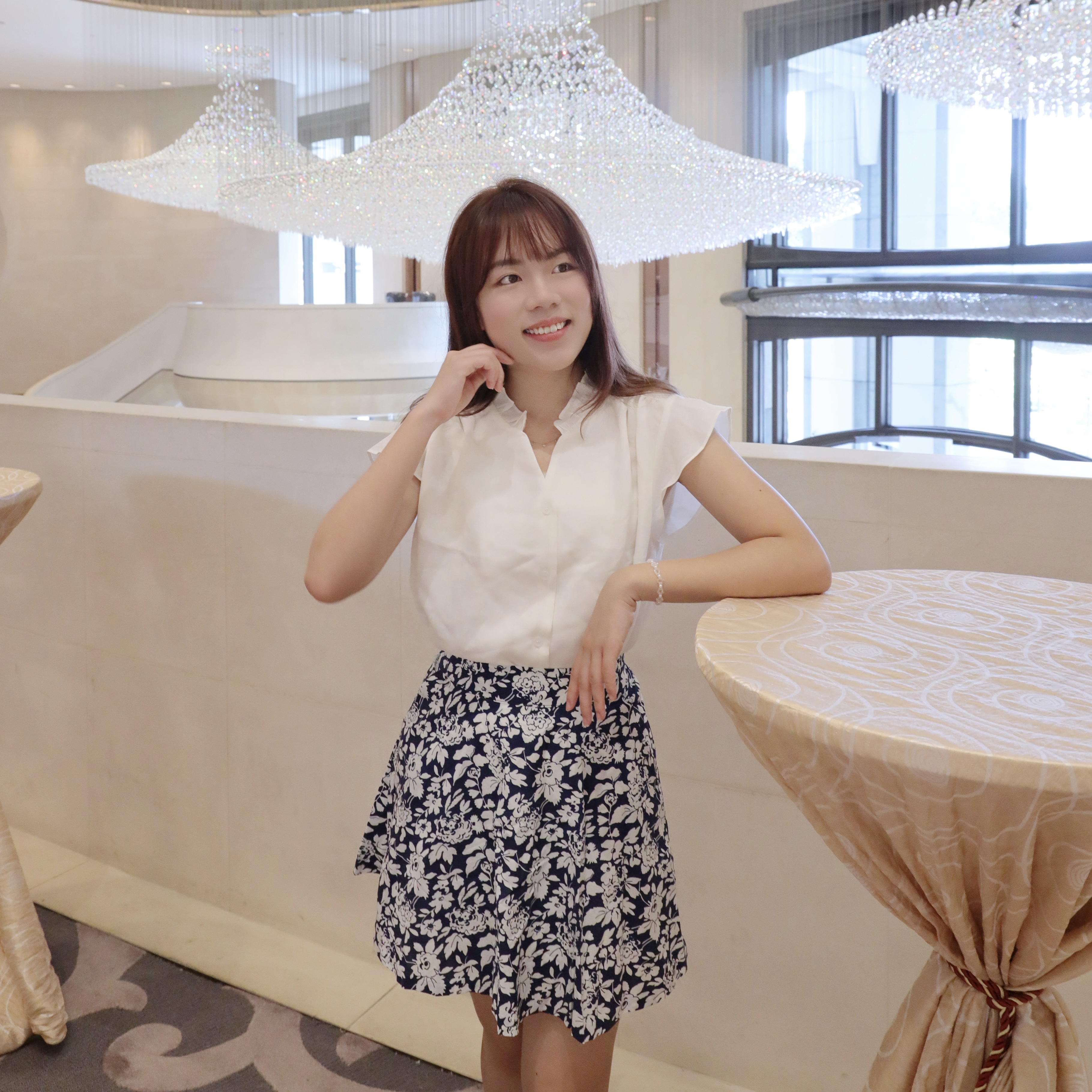 ||SK249|| 成熟碎花印滿短裙褲