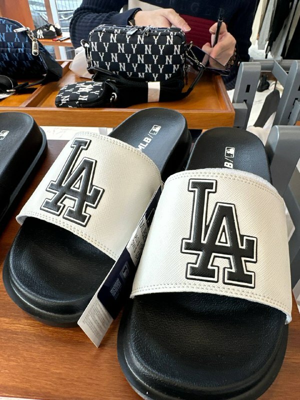 [S] MLB CHUNKY SLIDE LOS ANGELES DODGERS,IVORY, 3ALPCMM4NGP004-07IVS [FINAL SALE] (SMLB394)