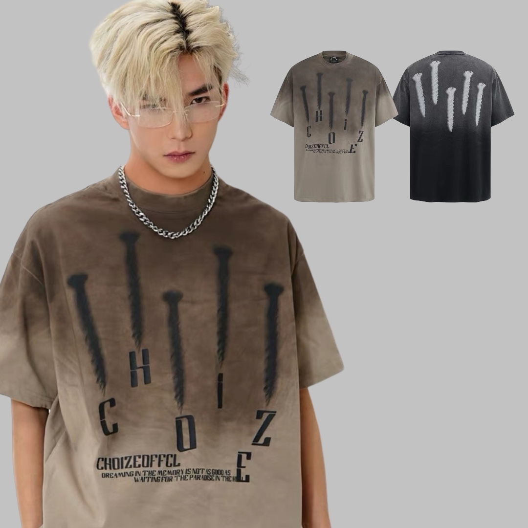 Choize 螺絲 紮染 水洗 短T 5021