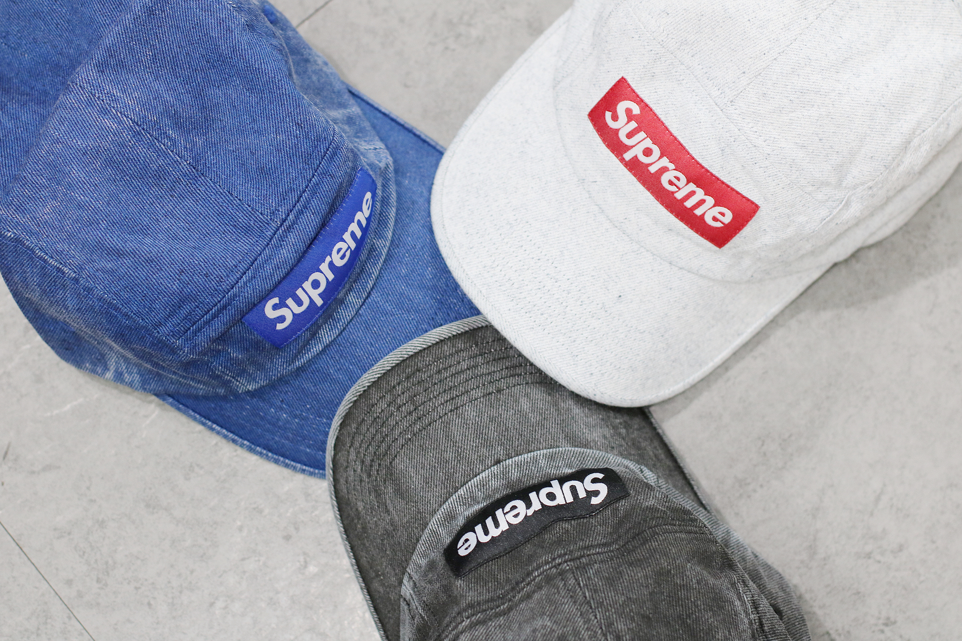 SUPREME SS24 COATED DENIM CAMP CAP