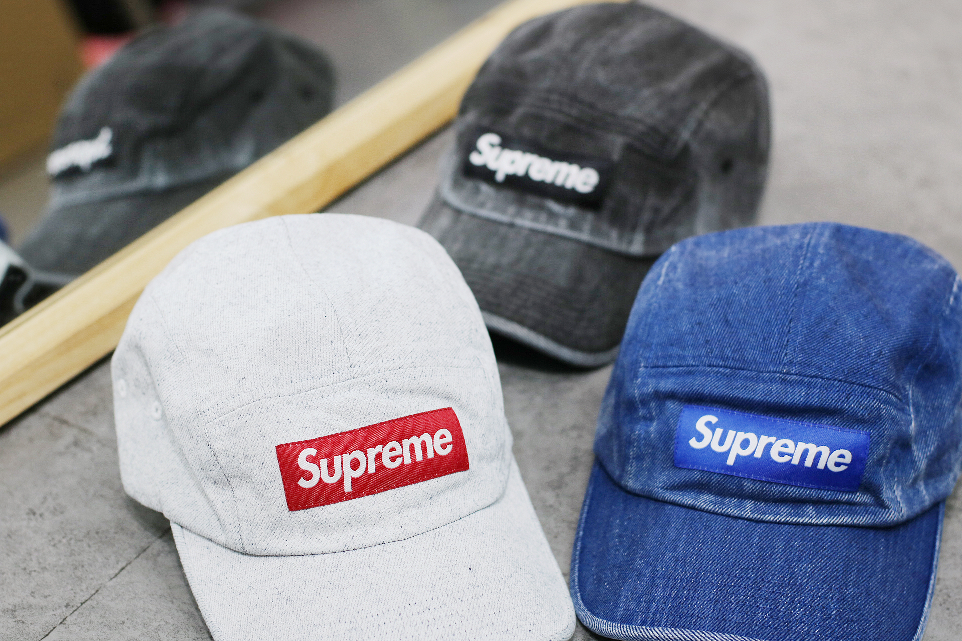 SUPREME SS24  COATED DENIM CAMP CAP