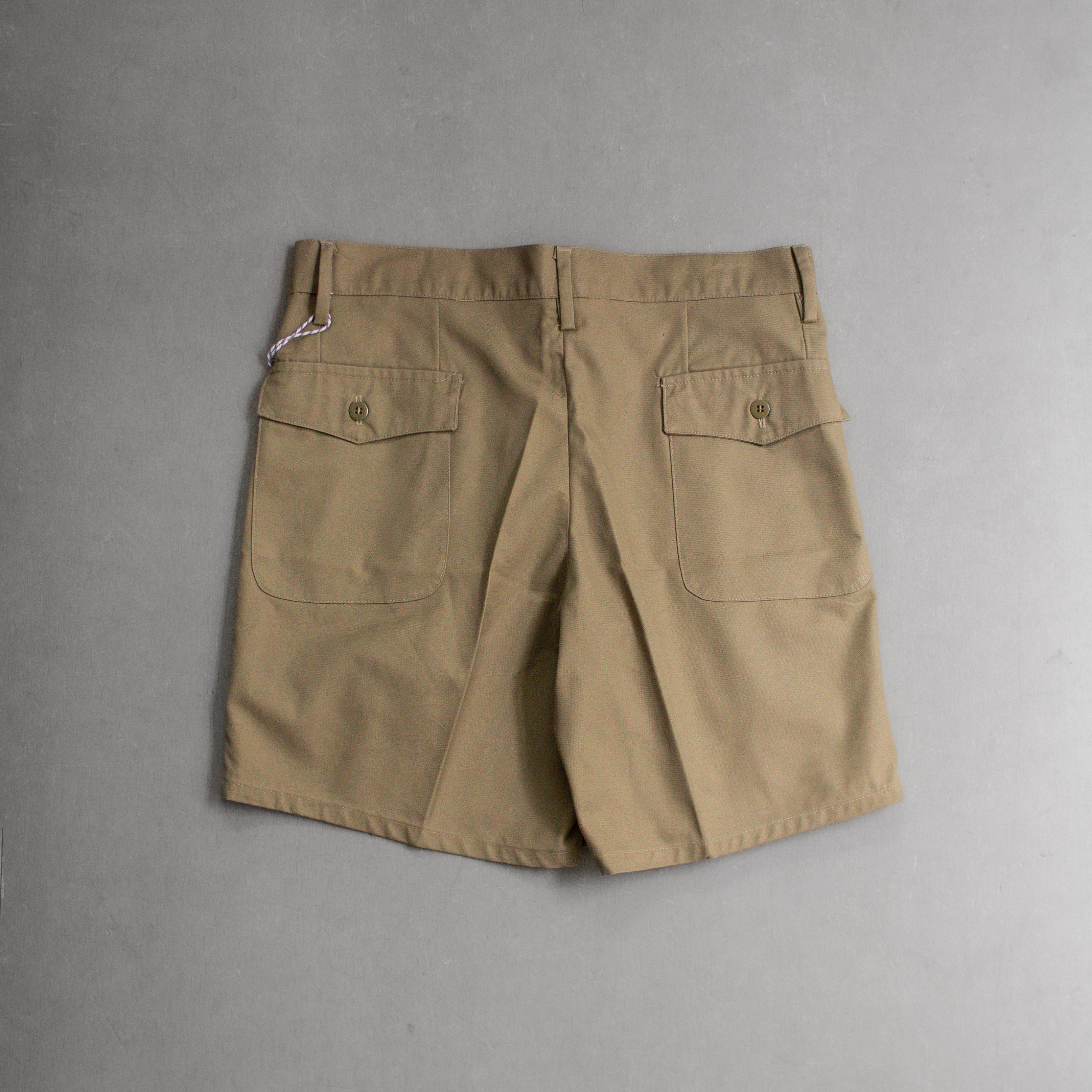 70S ITALY ARMY CHINO SHORTS 義大利 軍裝 卡其 斜紋 打褶 短褲