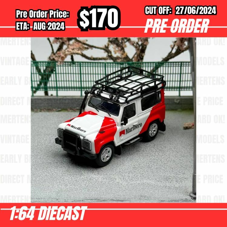PO-$170 * Master * 1:64 Land Rover Defender 90 Malboro [OD45463]