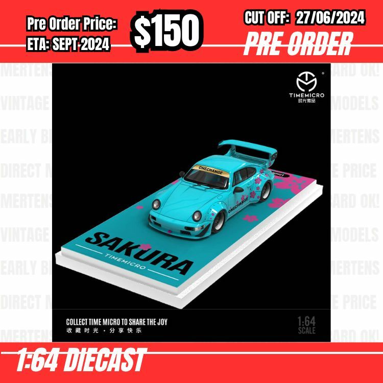 PO-$150 * Time Micro * 1:64 RWB964 Sakura Green [OD20/06]