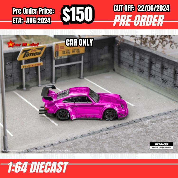 PO-$150 * Star Model * 1:64 RWB930 GT Chrome Purple [OD20/06]