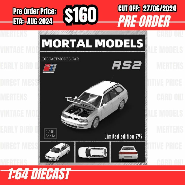 PO-$160 * Mortal * 1:64 RS2 Avant B4 1994 White [OD20/06]