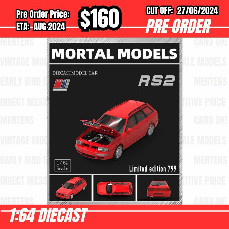 PO-$160 * Mortal * 1:64 RS2 Avant B4 1994 Red [OD20/06]