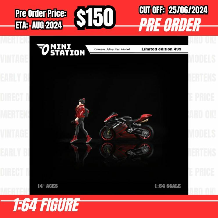 PO-$150 * Time Micro * 1:64 Biker + Bike Advan [OD20/06]