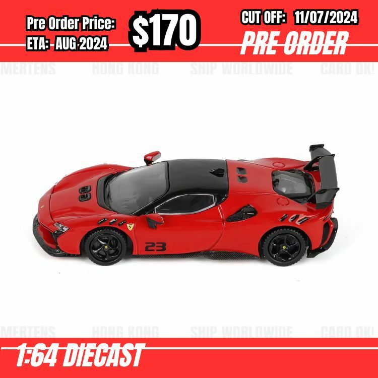 PO-$170 * XF Model * 1:64 SF90 XX Stradale Red #23 [OD20/06]