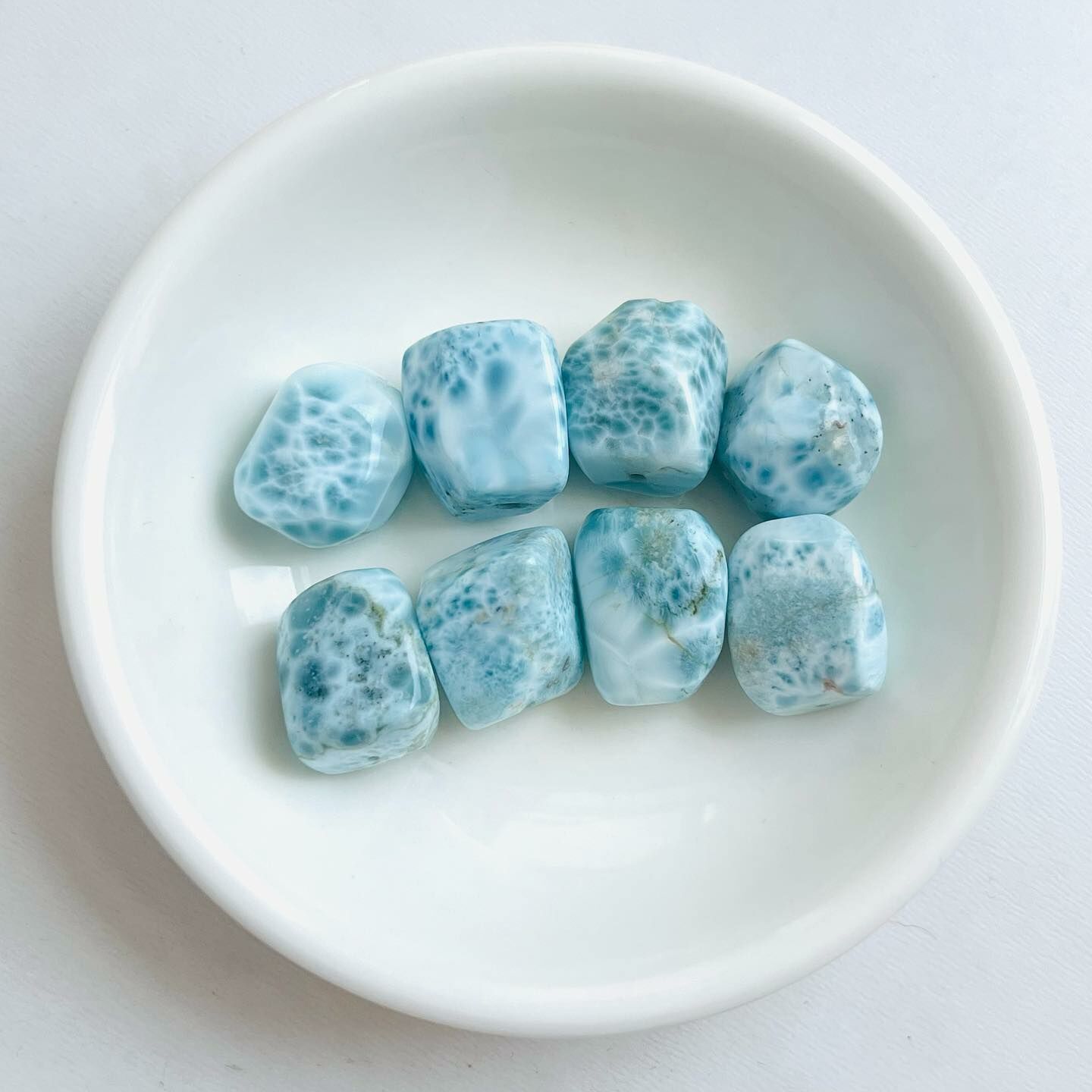 [原石] 拉利瑪海紋石（通孔）