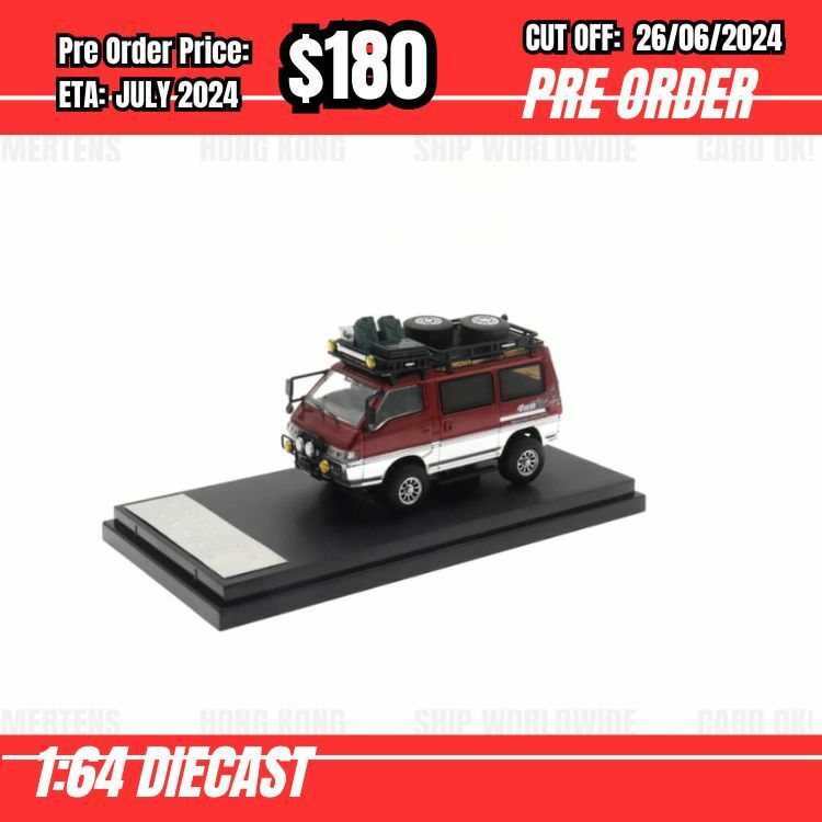 PO-$180 * Autobots * 1:64 Delica Star Wagon Red Silver [OD20/06]