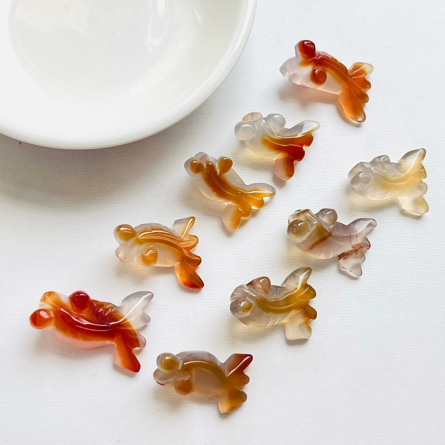 [原石] 南紅瑪瑙 金魚 象徵金玉滿堂