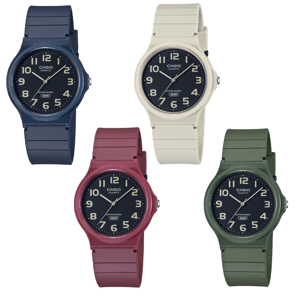 【CASIO 卡西歐 】MQ-24UC 簡約百搭 超輕薄 大地色系 中性 數字 腕錶