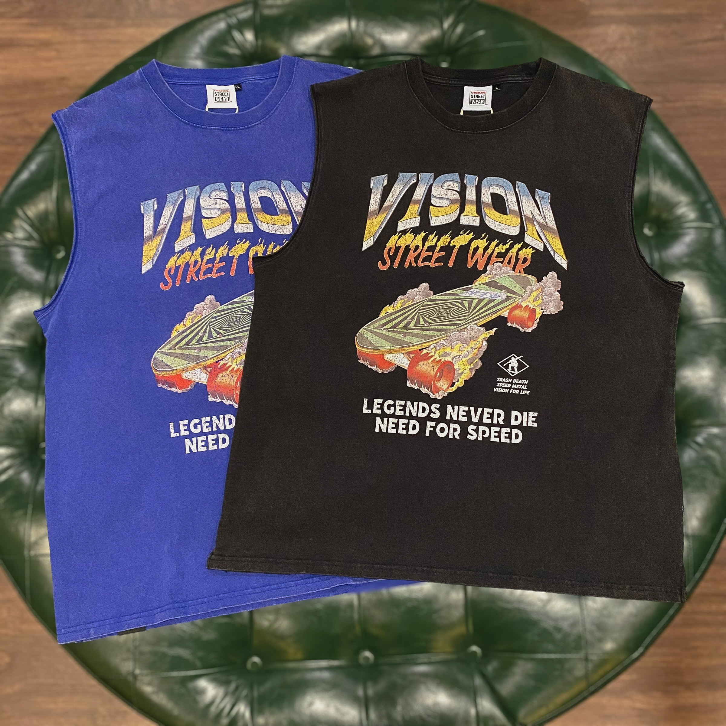 【日貨】街頭滑板水洗背心