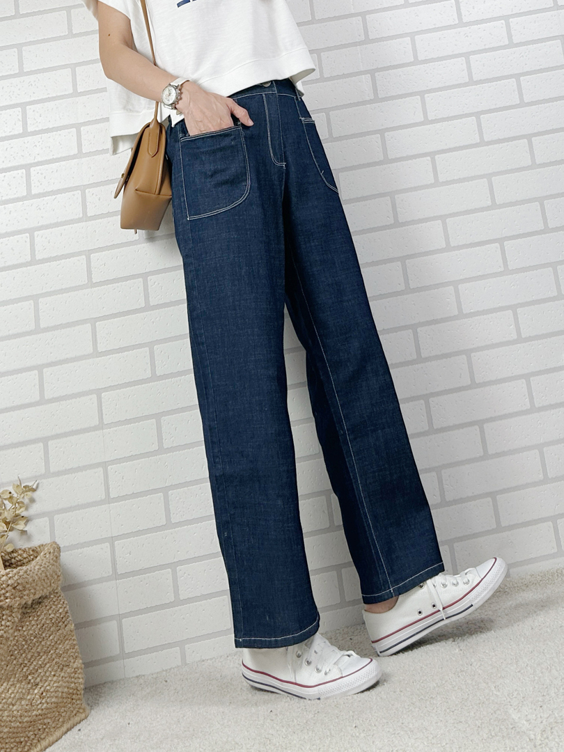 有視覺修飾的直筒寬褲 ⚡️與韓國同步搶現貨/ 限量一批 / 售完為止 ⚡️