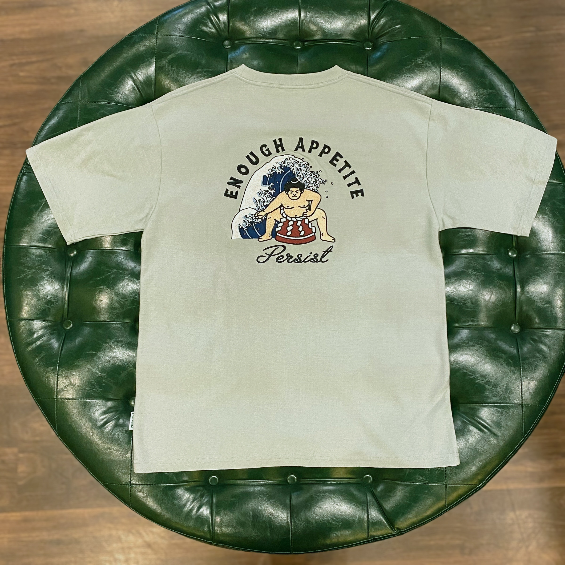 【日貨】日浪相撲刺繡汗布短TEE