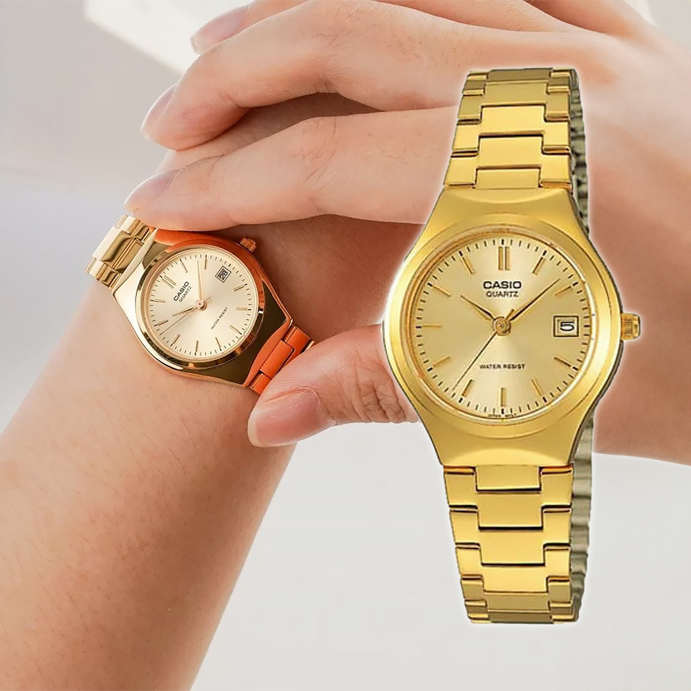 【CASIO 卡西歐】LTP-1170N-9A 經典復古金 日期顯示 無字指針 高貴淑女 溫柔優雅 小巧精緻 腕錶 手錶