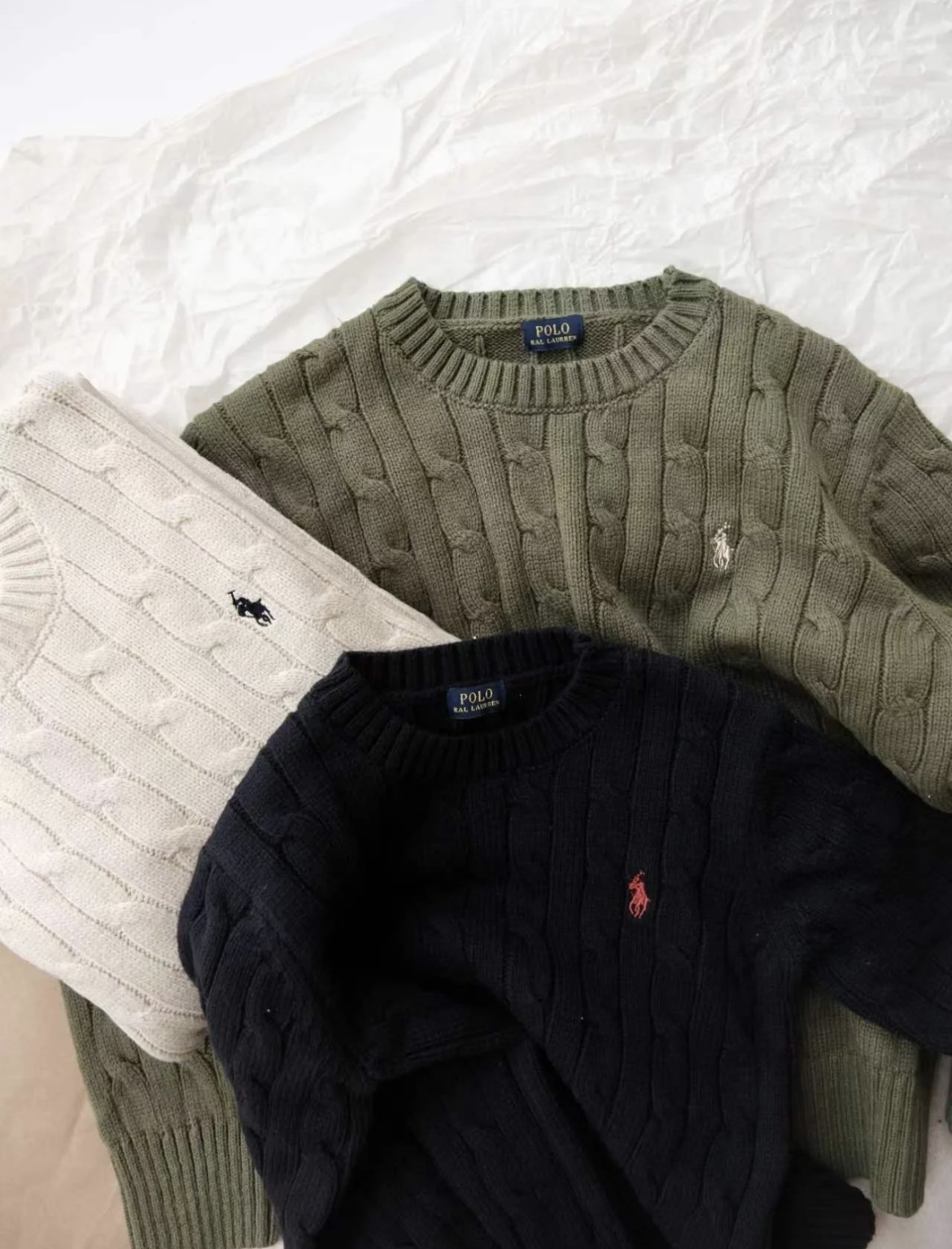 🐎𝐏𝐨𝐥𝐨 𝐑𝐚𝐥𝐩𝐡 𝐋𝐚𝐮𝐫𝐞𝐧 麻花針織圓領毛衣 親子裝 現貨