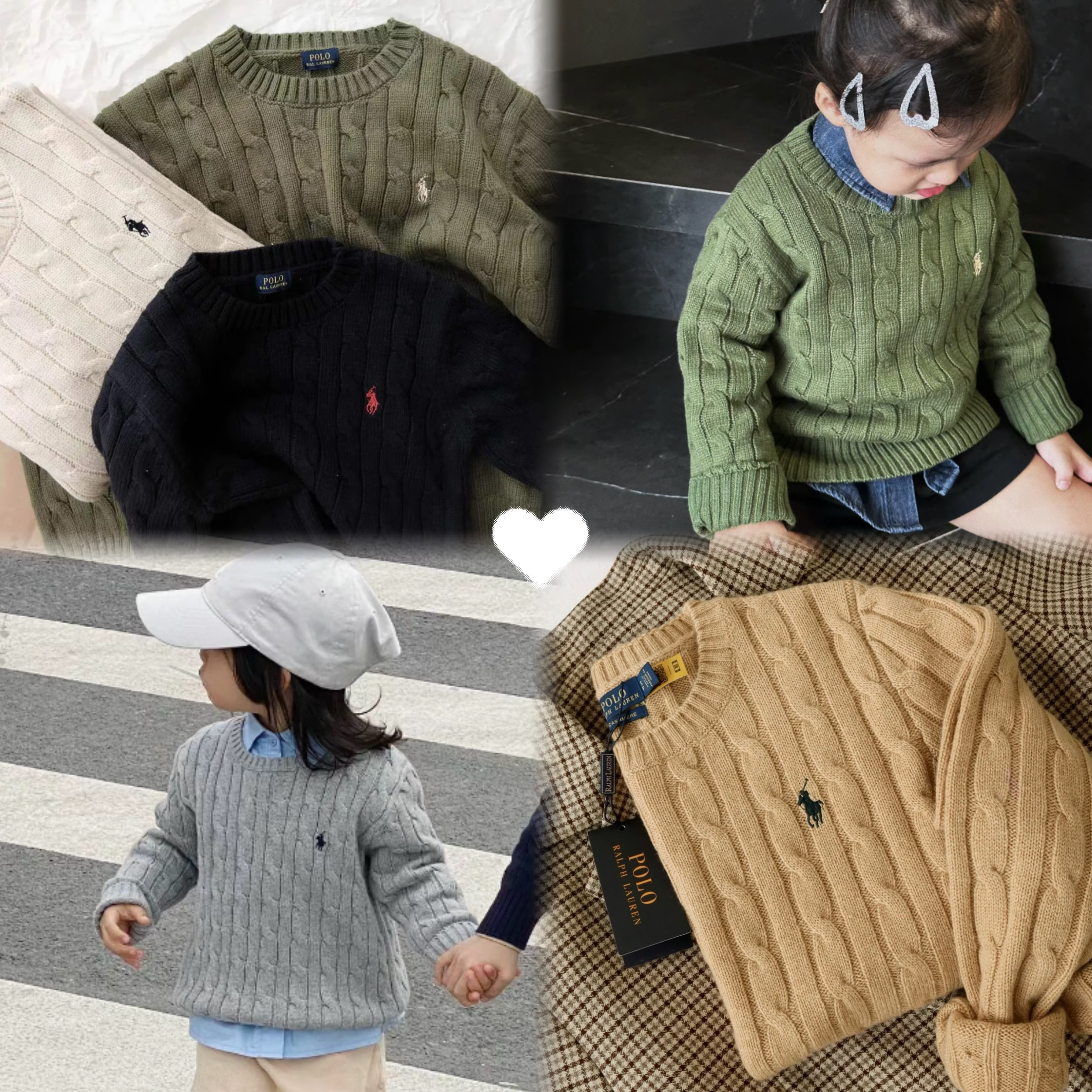 🐎𝐏𝐨𝐥𝐨 𝐑𝐚𝐥𝐩𝐡 𝐋𝐚𝐮𝐫𝐞𝐧 麻花針織圓領毛衣 親子裝 現貨