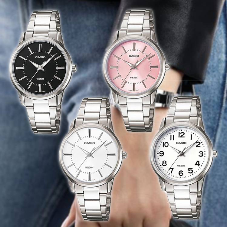 【CASIO 卡西歐】LTP-1303D 日系簡約 數字無字 休閒時尚 商務日常 不鏽鋼 對錶小款 手錶