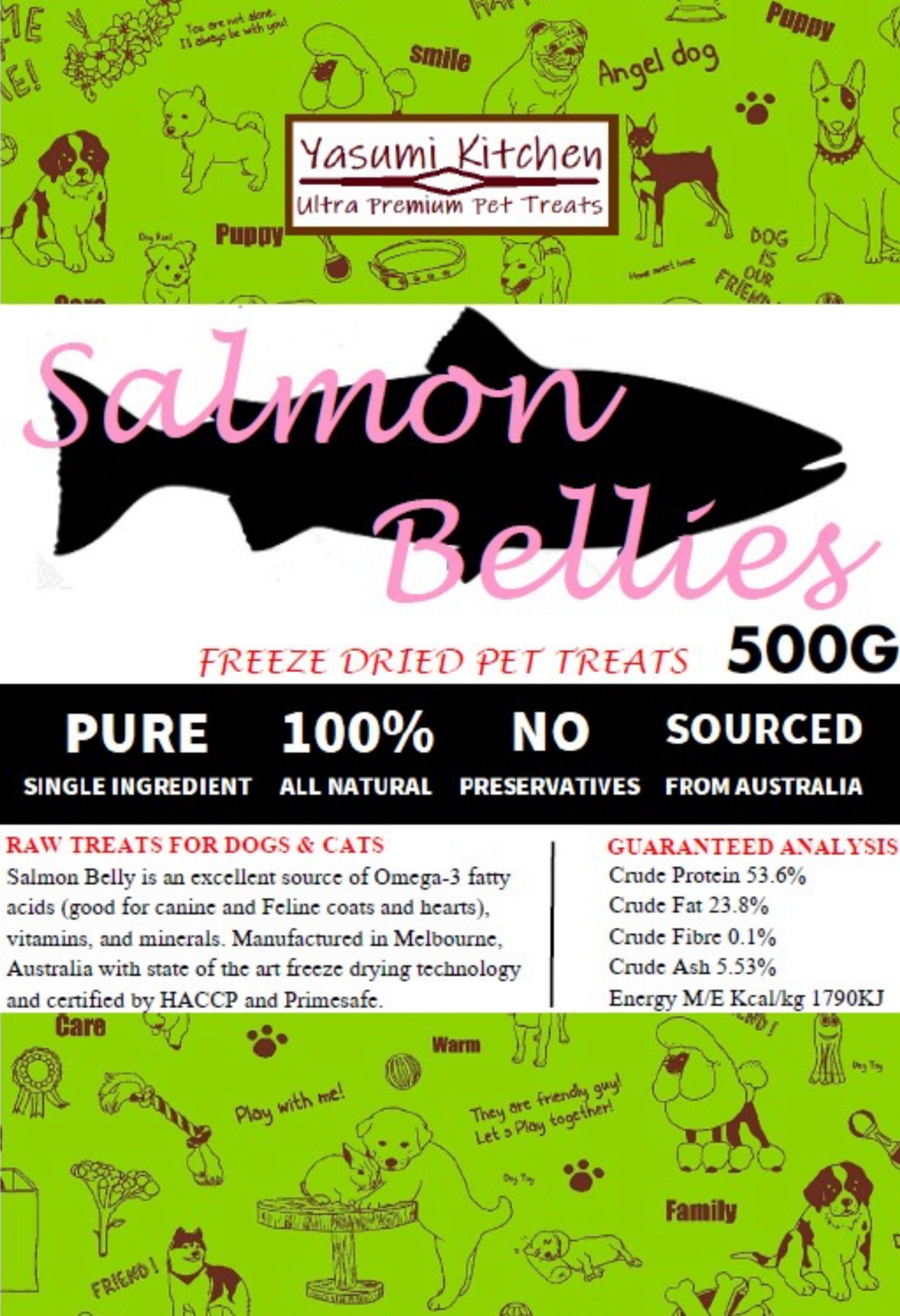 Yasumi Kitchen 冷凍脫水三文魚腩500g