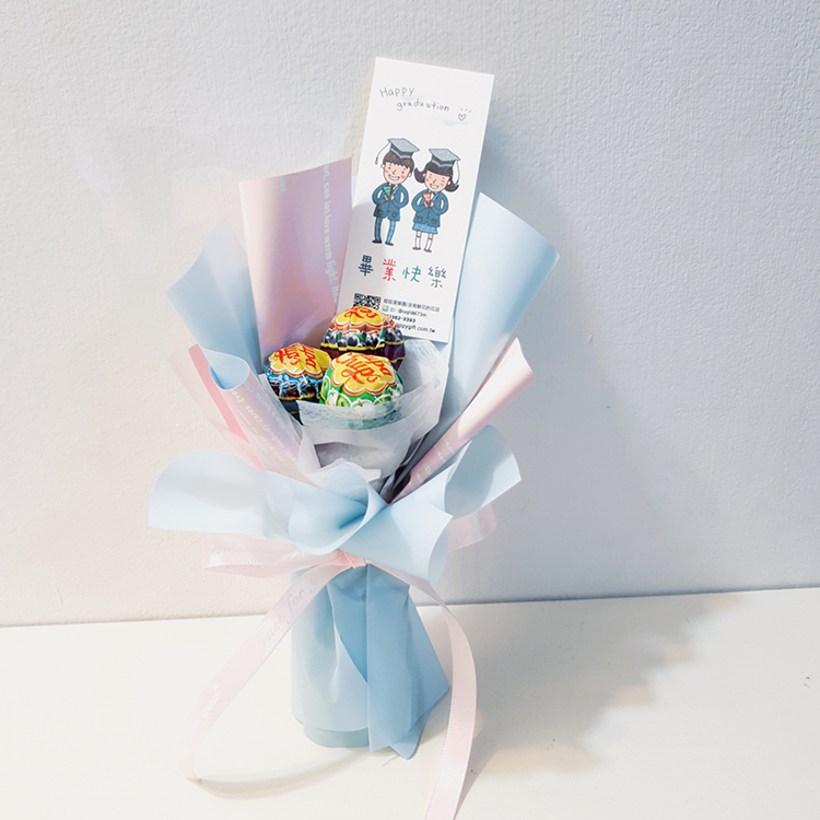 3支加倍佳棒棒糖花束,加倍佳迷你花束,棒棒糖花束