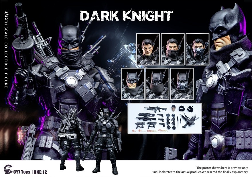 【メーカー再生品】 CY7 Toys Figure Action Knight Dark 1/12 アメコミ