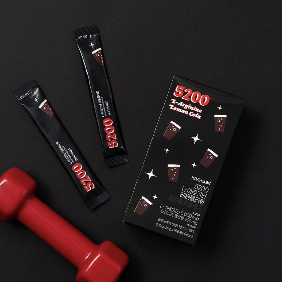 INTAKE Muse Habit 5200 L-Arginine Lemon Cola Flavor [15 PACKETS]