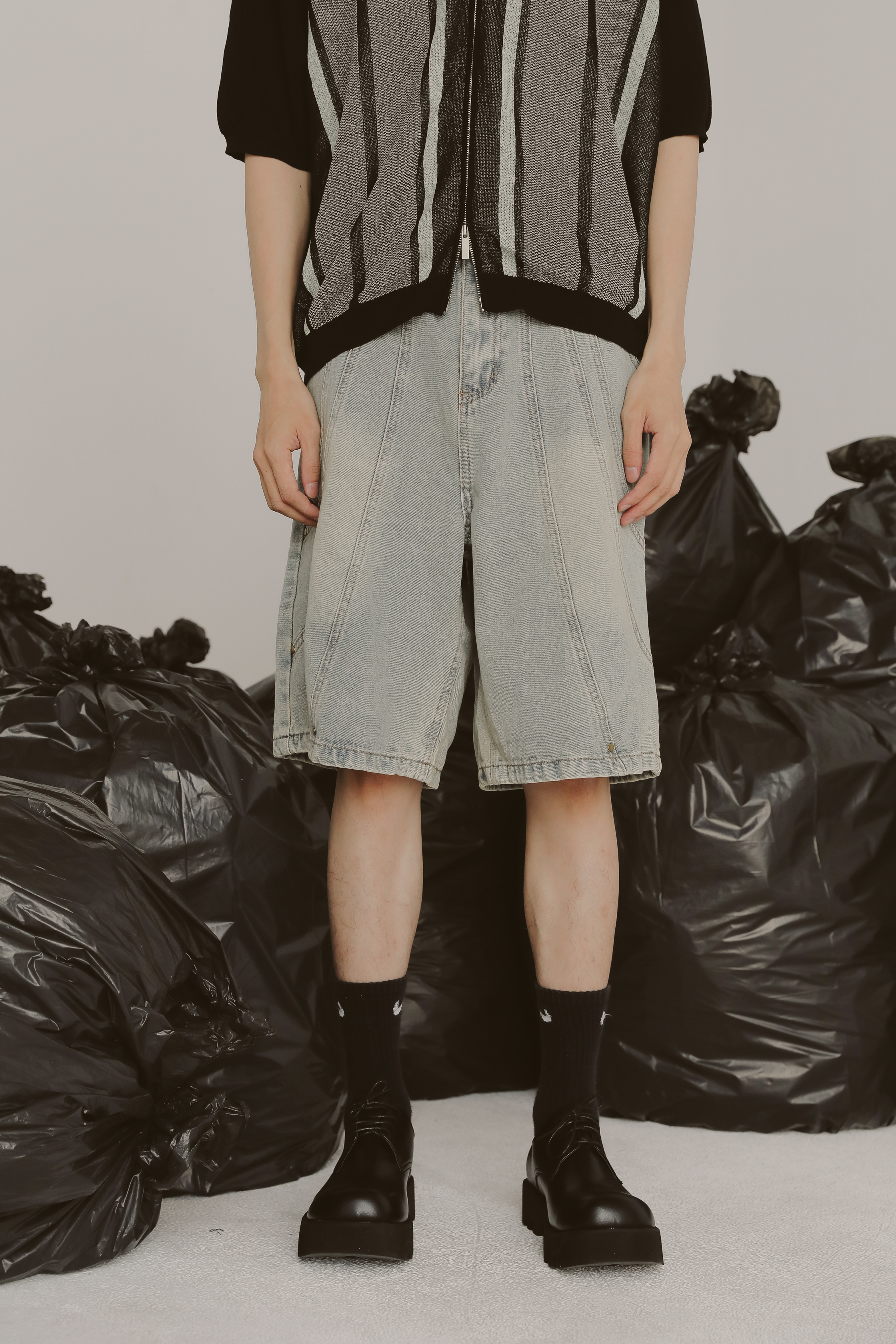 Western Half Denim Pants #牛仔短褲