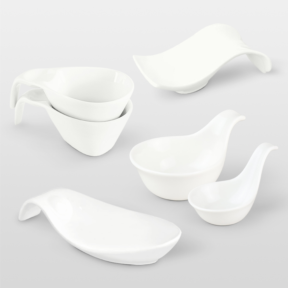 前菜匙 共5款 小湯匙醬料碟小碗創意料理 【陶杯杯瓷器】餐具餐盤 碗盤杯筷 台灣現貨