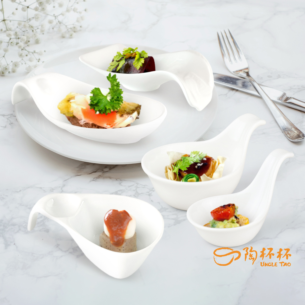 前菜匙 共5款 小湯匙醬料碟小碗創意料理 【陶杯杯瓷器】餐具餐盤 碗盤杯筷 台灣現貨