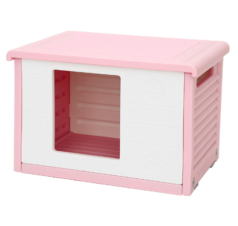 熱推【特價品】封閉式貓屋(搗蛋鬼多功能寵物窩（莫蘭迪粉   陳列品   小瑕疵  介意勿拍 ）