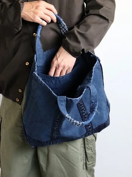 RE-STOCK: PORTER CLASSIC VINTAGE TRAVELER TOTE BAG (CANVAS) - BLUE PRE ORDER ITEM (預訂中)