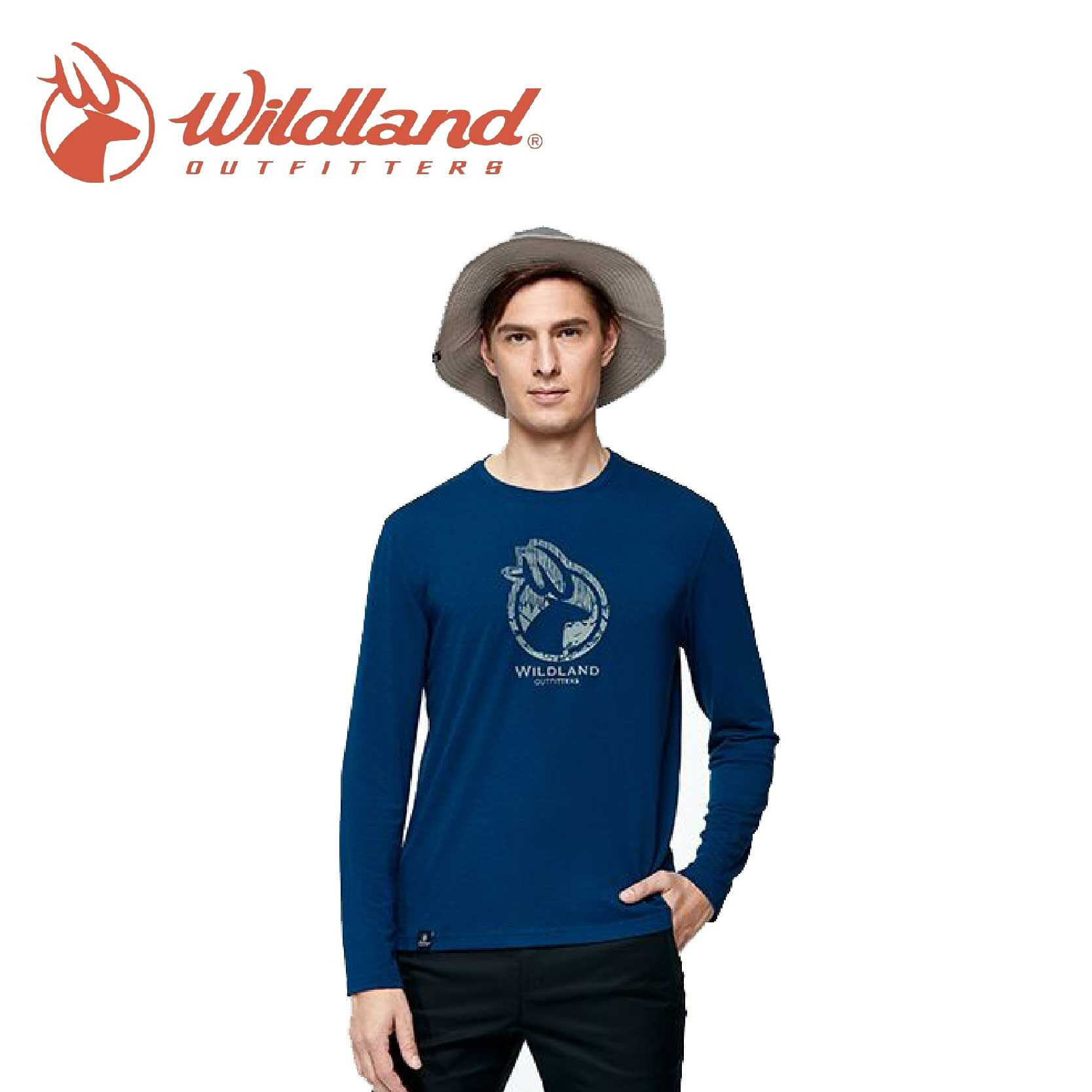 Wildland 荒野 男 彈性印花抗UV長袖上衣 (4色) 四向彈性/舒適/柔軟/登山/健行/戶外 11W91616
