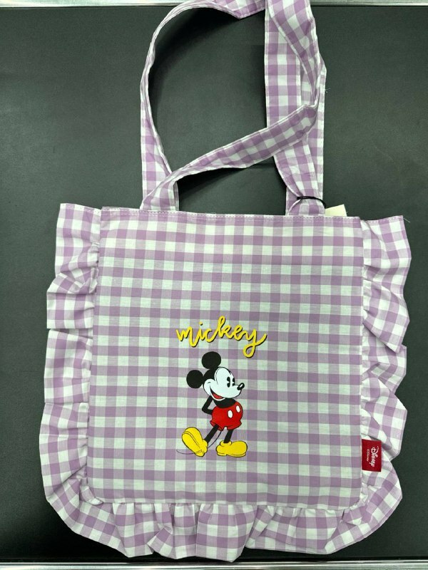 [S] LE.JUNEV CHECKED TOTE BAG,PURPLE, SLJV174 (SLJV174)