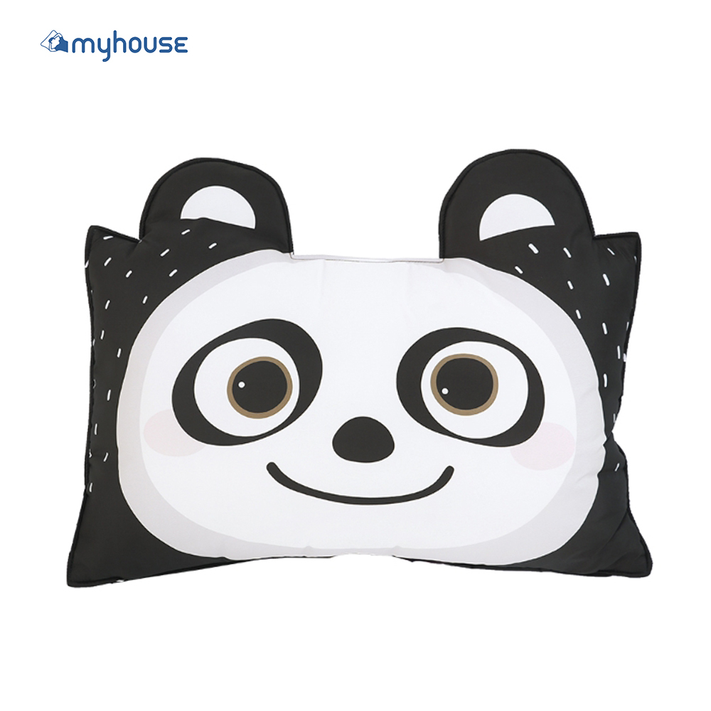 【 myhouse 】防蟎抗敏可愛動物夥伴雙面枕頭套+枕心組 | 兒童寢具 - 熊貓寶寶