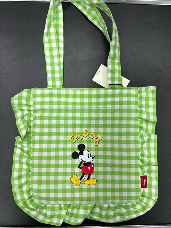 [S] LE.JUNEV CHECKED TOTE BAG,GREEN, SLJV178 [FINAL SALE] (SLJV178)