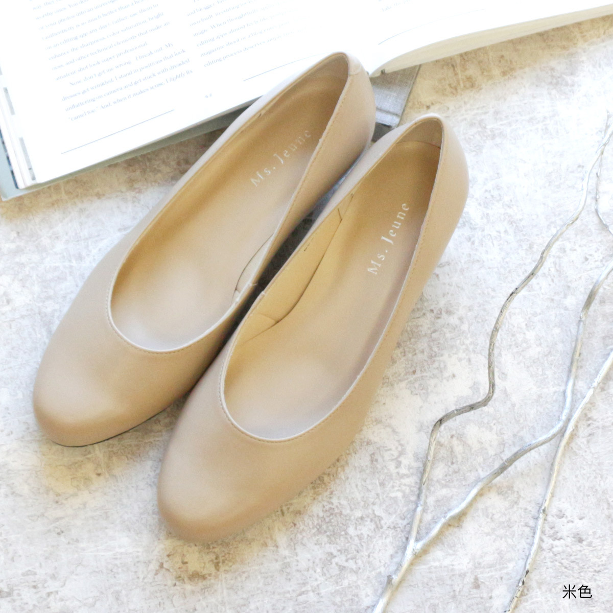 Ms. Jeune 女用圓頭日本牛皮高跟鞋 女鞋