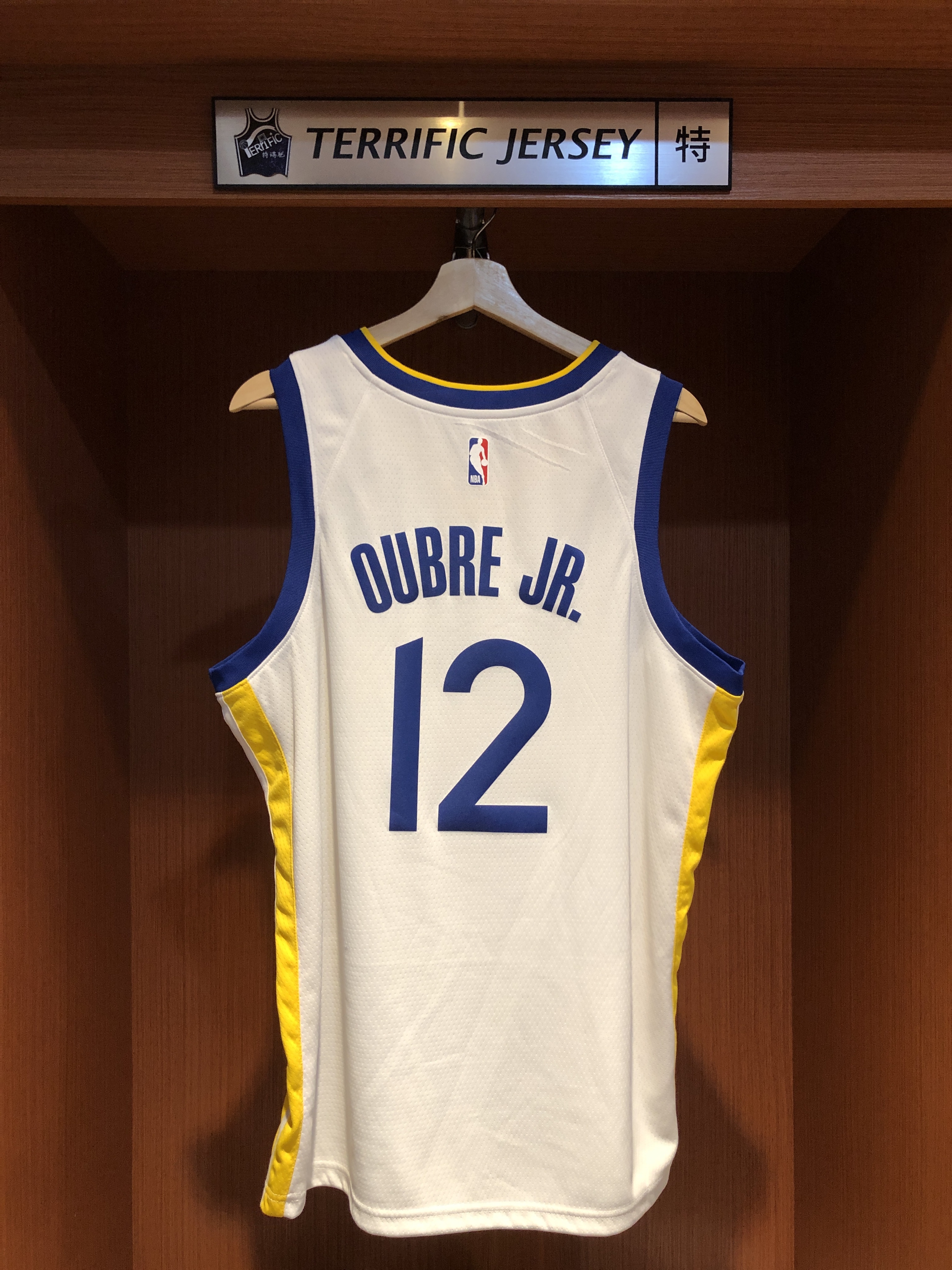 NBA球衣 Kelly Oubre jr. 金州勇士白 Association Nike Swingman 球迷版 熱轉印 含贊助商標 全新