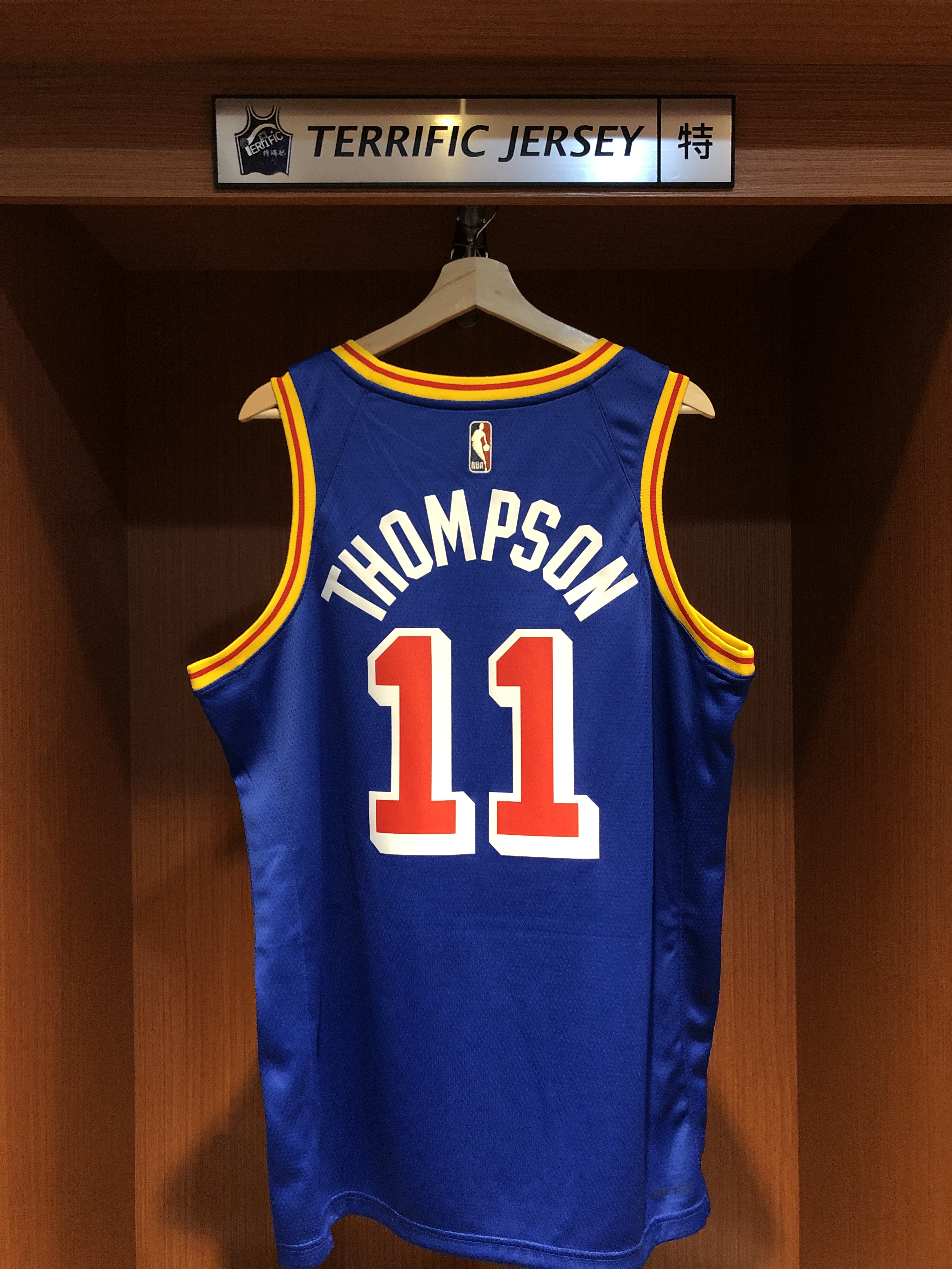 NBA球衣 Klay Thompson 金州勇士復古 HWC Nike Swingman 球迷版 熱轉印 含贊助商標 全新